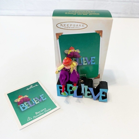Hallmark Keepsake Ornament Miniature Pixie Parachute & Paintbox Pixies Believe - Picture 3 of 8
